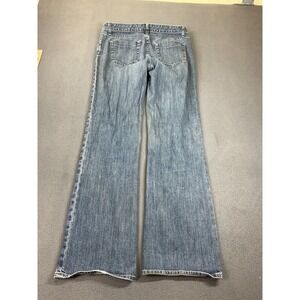 Gap 1969 Jeans Womens 8 Long Blue Medium Wash Wide Leg Mid Rise Denim Pants